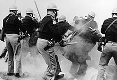 This photo depicts the violence that occurred on Sunday March 7th, which is also referred to as “Bloody Sunday.” Clara Luper participated in this protest