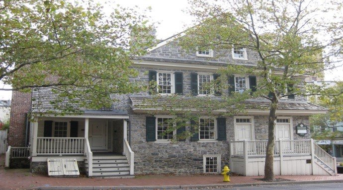 The Bachmann Publcik House as seen from North 2nd Street.