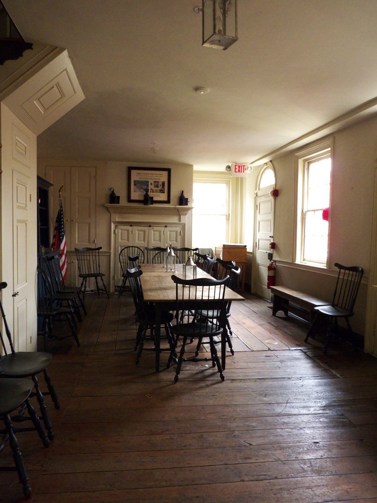 The common dining area inside the Bachmann House.