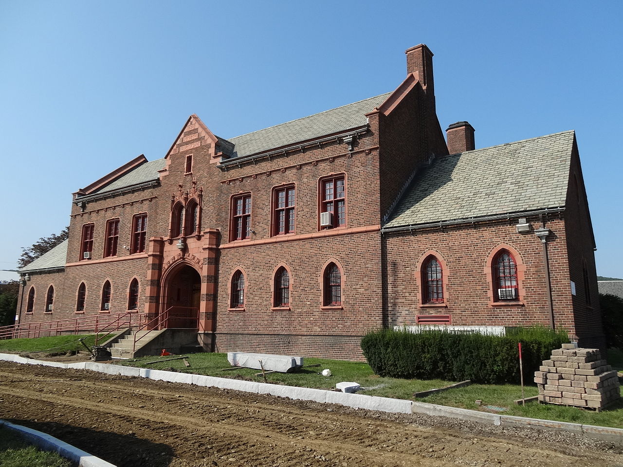 The Corning Armory was built in 1936 and is now home to the Y.M.C.A.