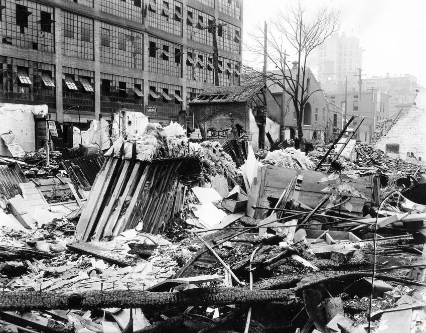 The destruction left from the flood (photo from Dayton Daily News)