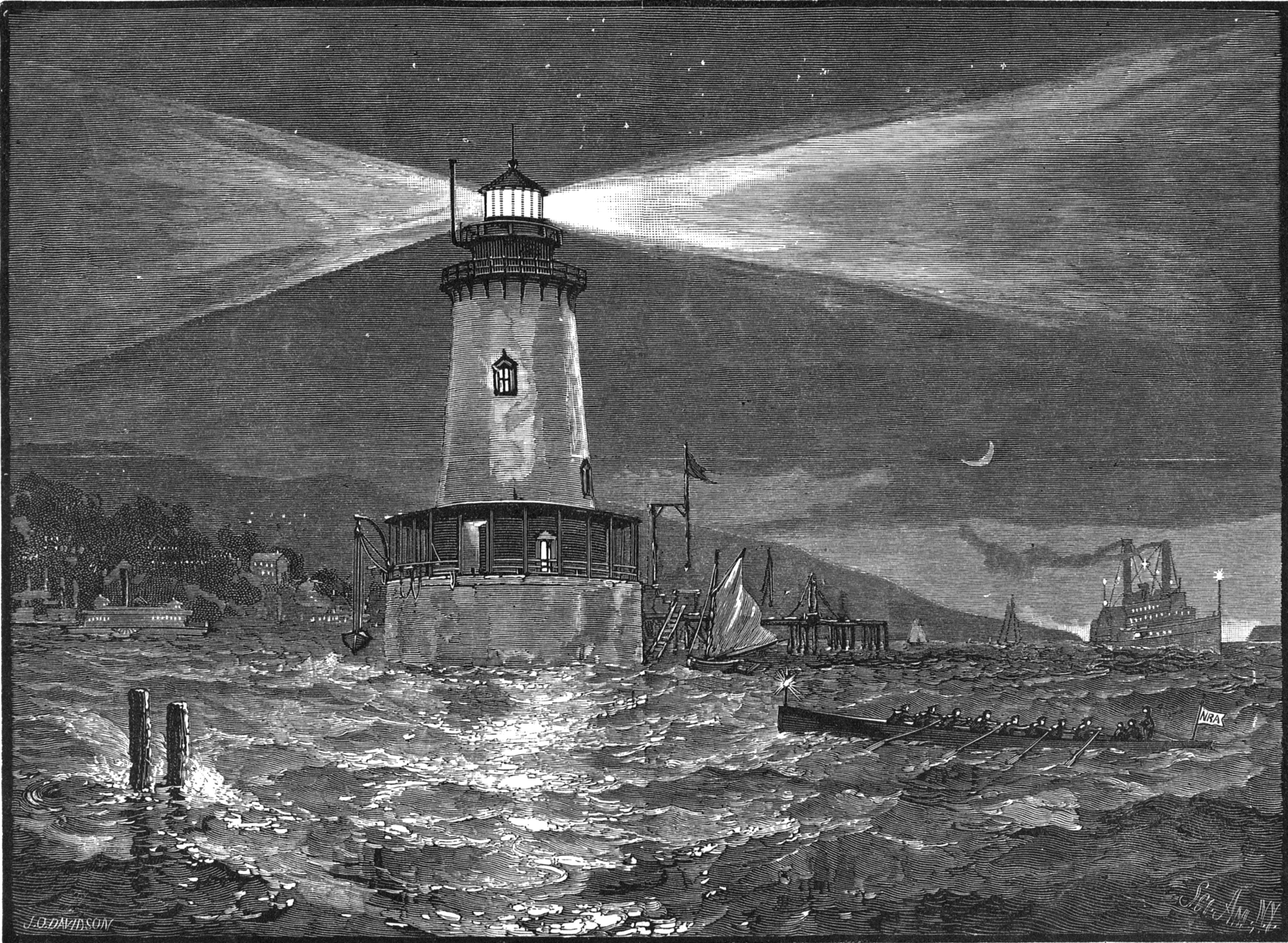 New Government Lighthouse at Tarrytown (1884)