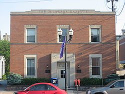 This is the old Gazette office building. It was the only one built specifically for the paper itself.