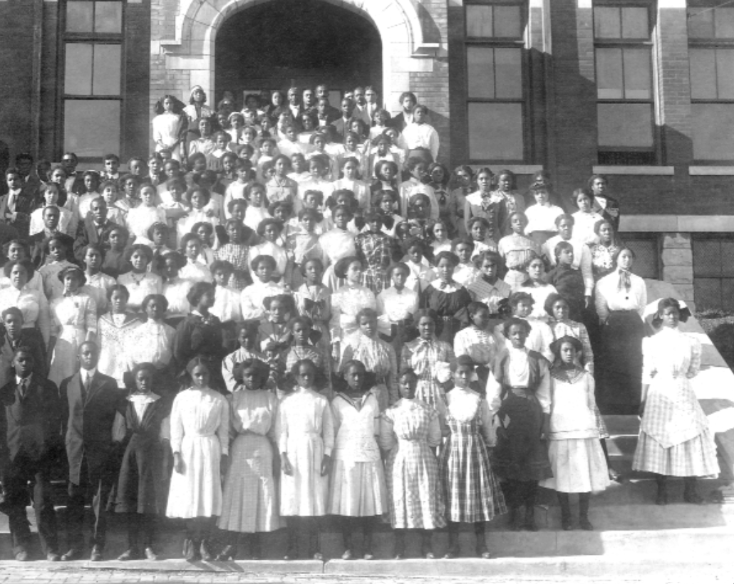 Students outside the original Sumner High School
