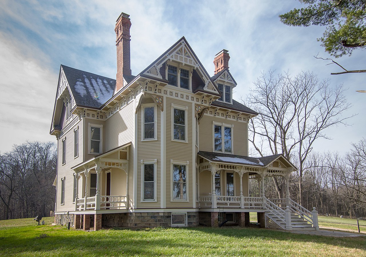 The Ezra E. and Florence (Holmes) Beardsley House was built in 1887 and is now an event venue called Ancestral Acres Lodge.