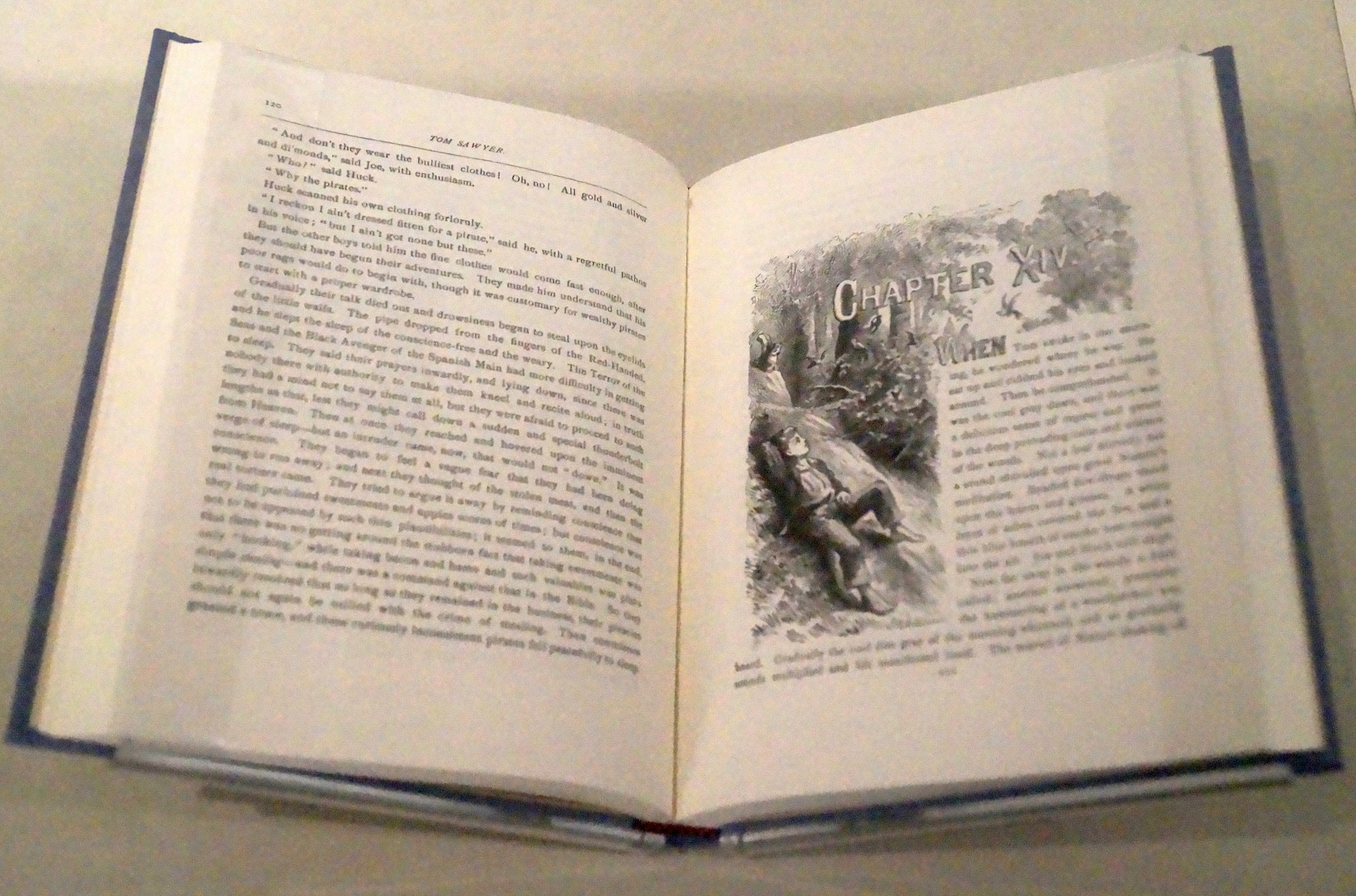 Mark Twain's The Adventure of Tom Sawyer was the first of a series of books that drew on the author's childhood experiences along the Mississippi River. 