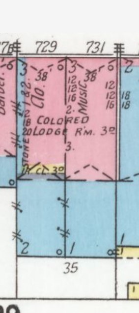 The House Building at 729-731 Massachusetts Street on 1905 map (Sanborn p. 4)