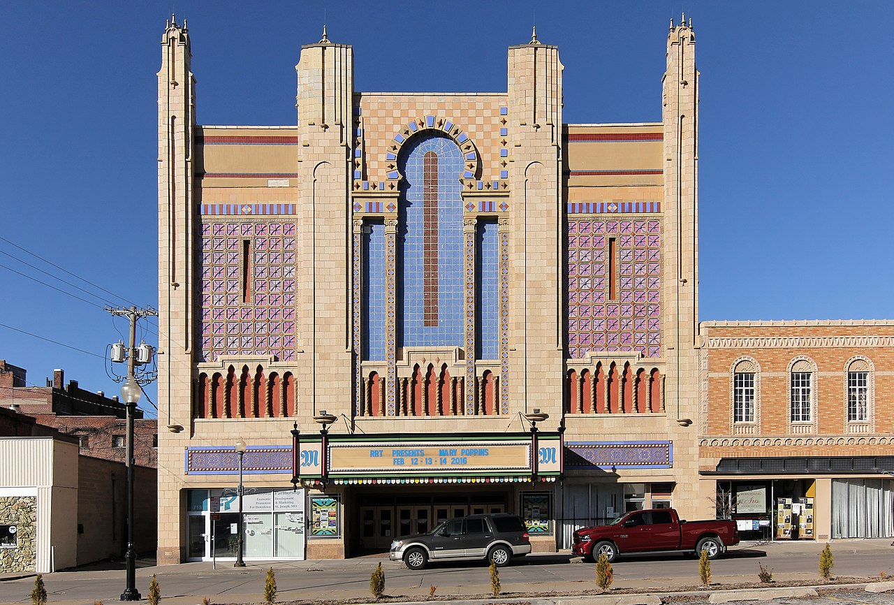 The Missouri Theater is one of the more striking landmarks in St. Joseph. It operates as a performing arts center today.