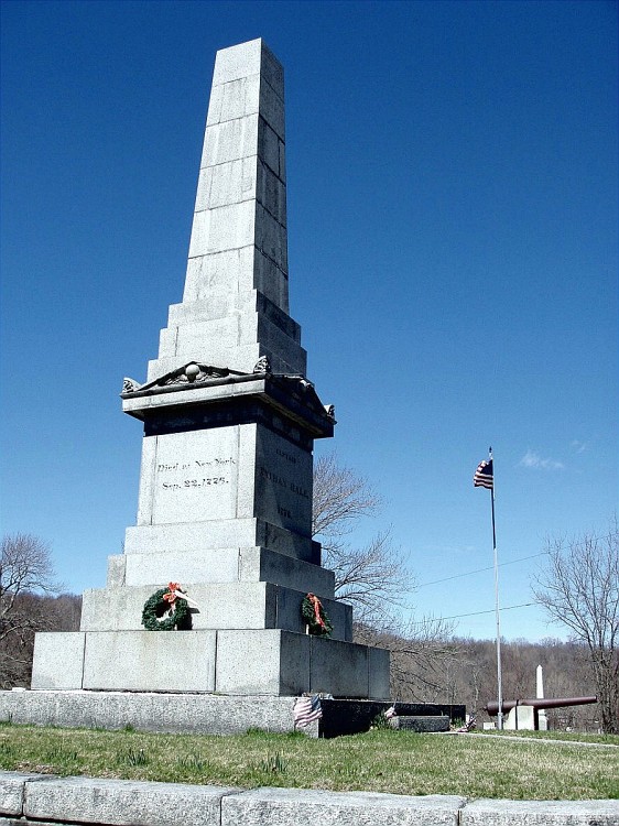 The Captain Nathan Hale Monument is one of the first memorials its kind built in the country.