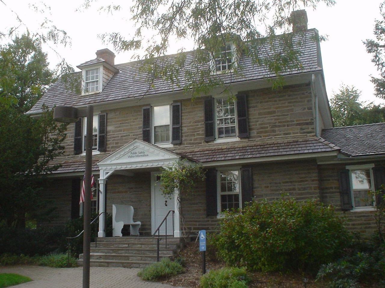 Benjamin West's birthplace was built around 1724 and has been part of Swarthmore College for over a century.