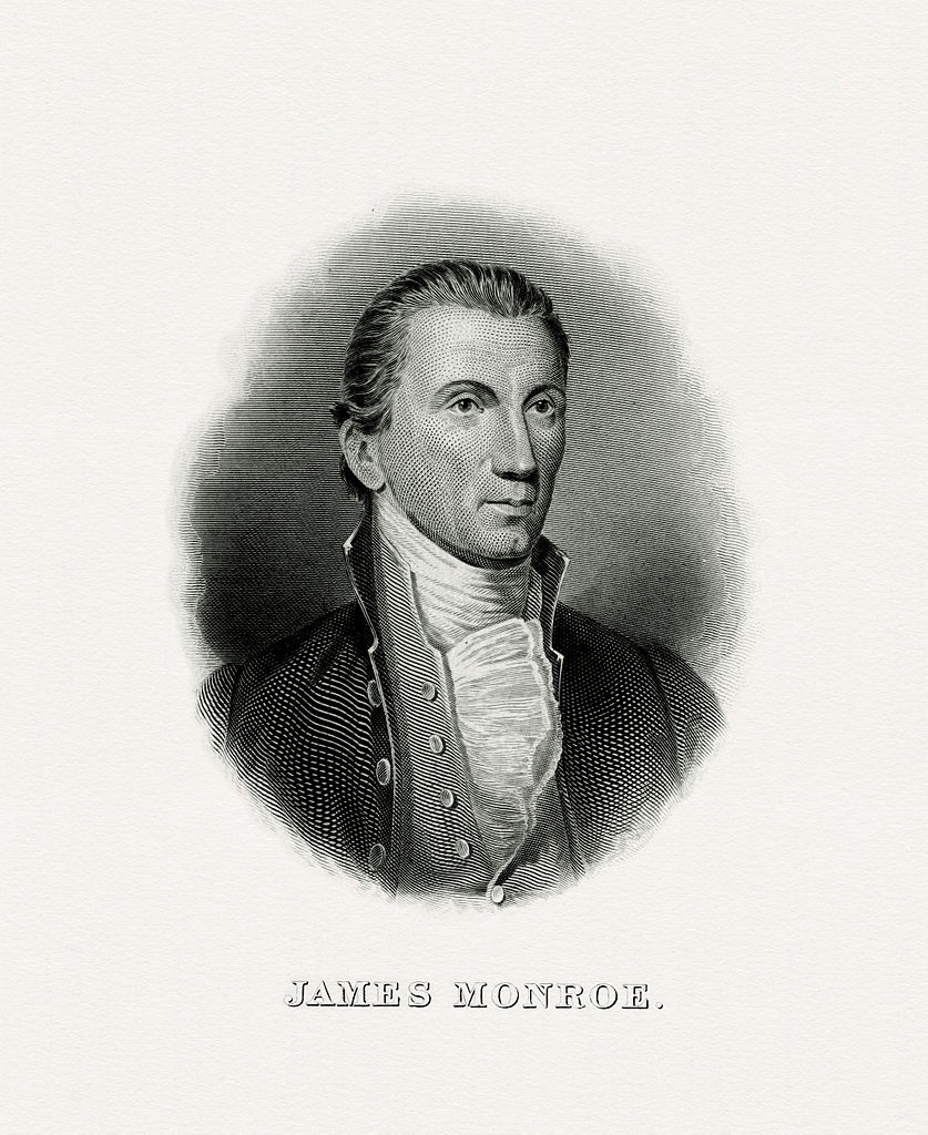 The Bureau of Engraving and Printing portrait of James Monroe