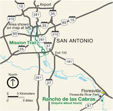 Map of Mission Trail including Rancho de las Cabras