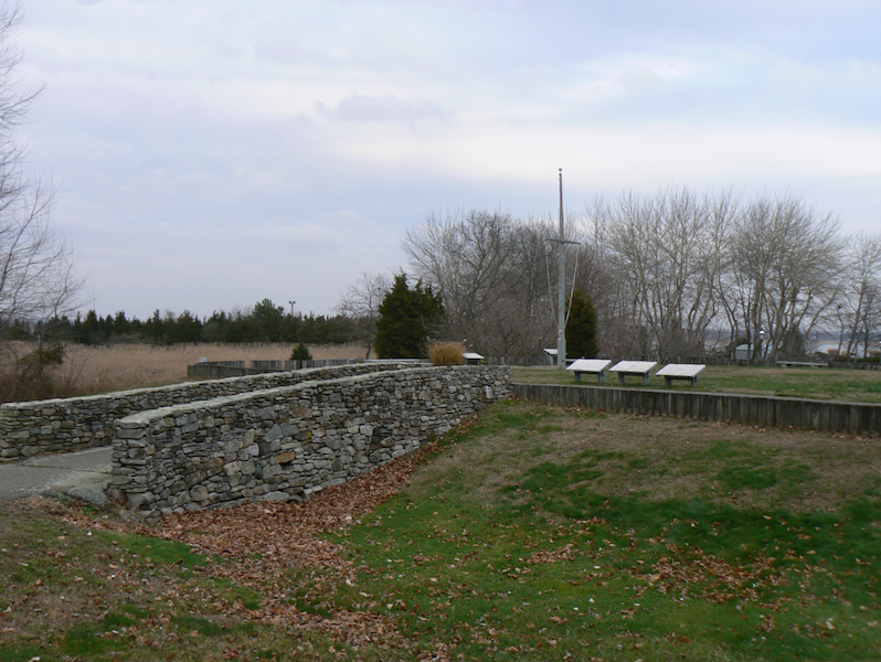 The site features a number of interpretive signs describing its history.
