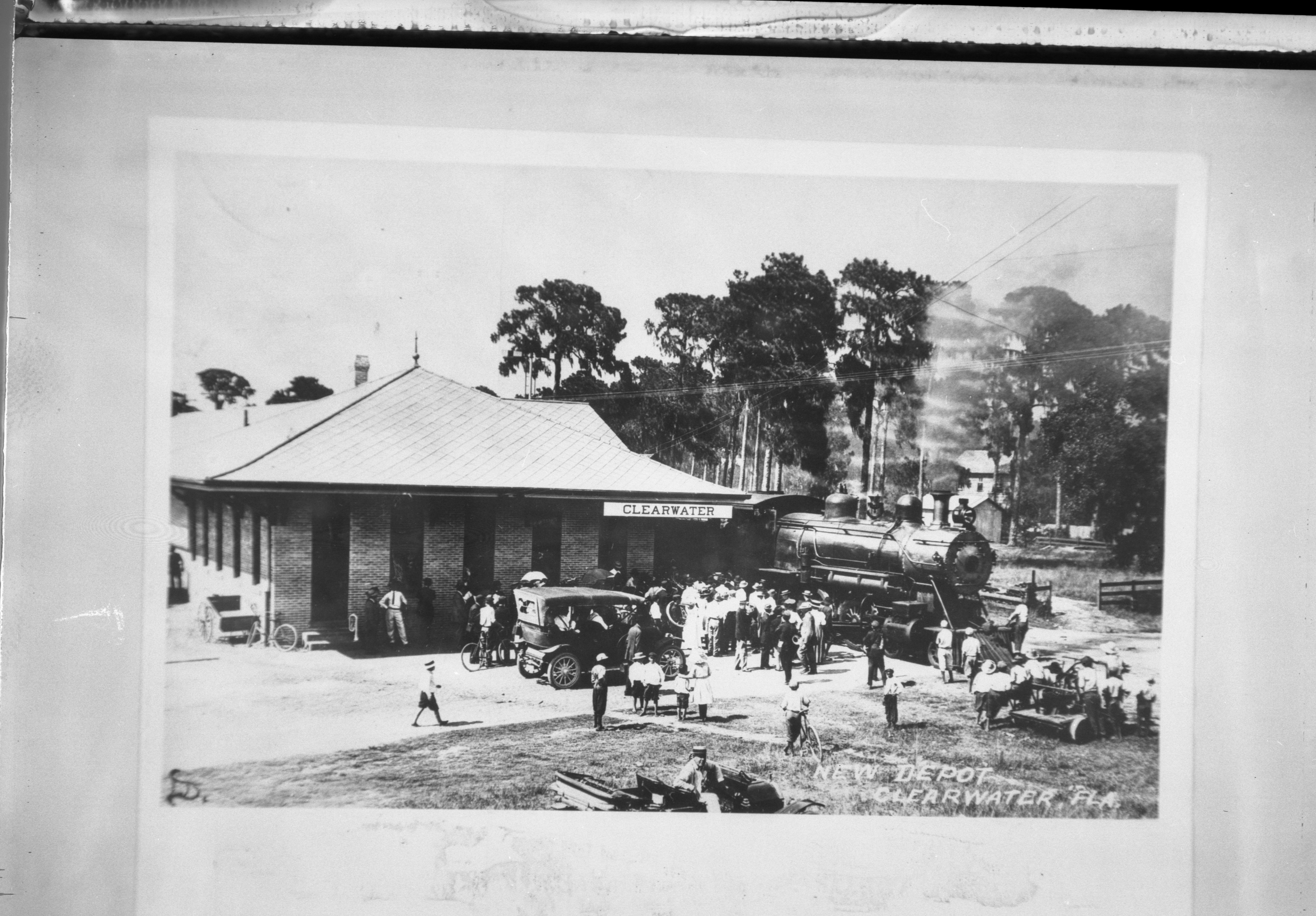 Clearwater’s third depot building, Clearwater, Florida, 1910.