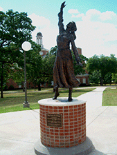 Bronze statue by Rosanne Keller located on the campus of Texas Woman's University in Denton, Texas.
