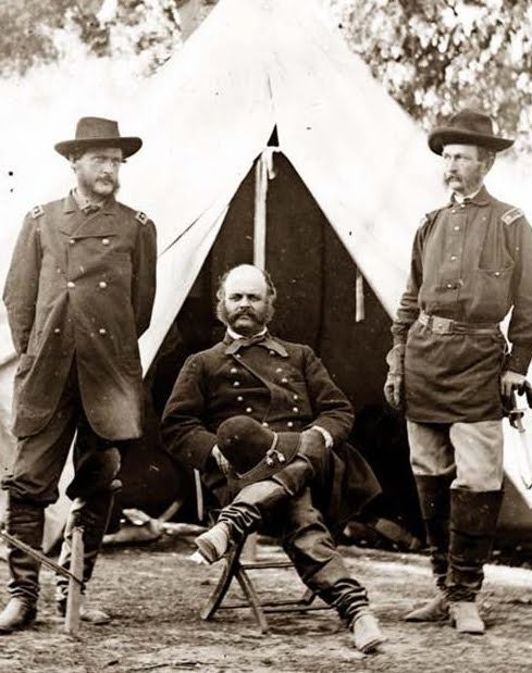 Ambrose E. Burnside attended West Point military and served as Major general in the Union army during the American Civil War.