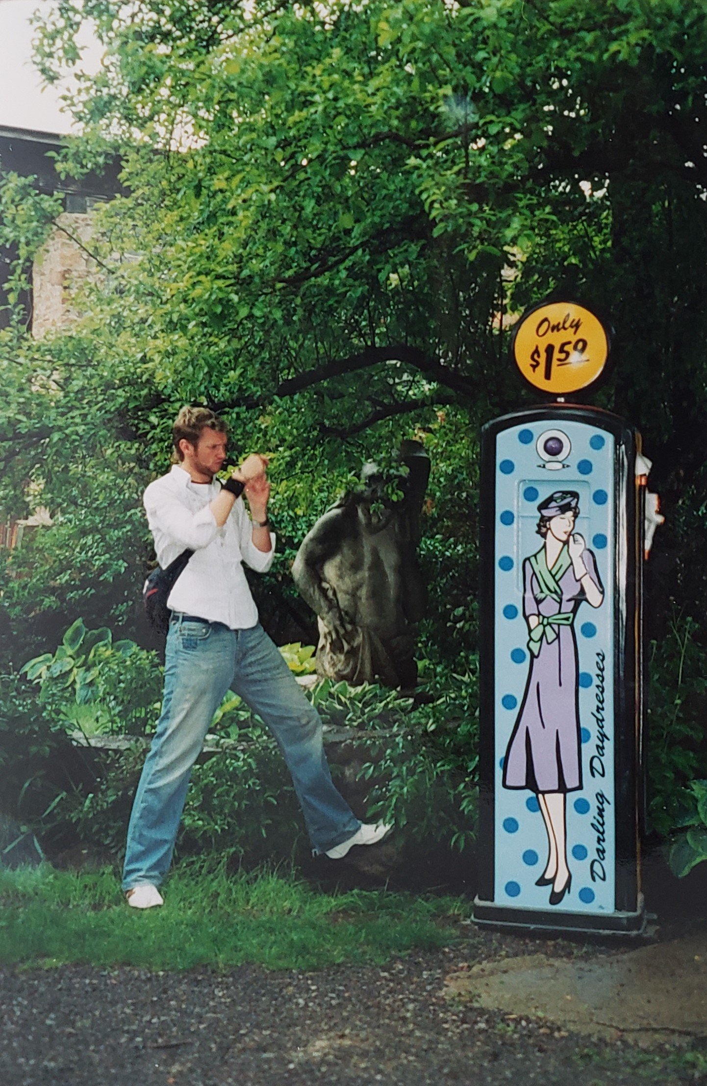 This gas pump is one of many along Route 30 that are meant to celebrate the Lincoln Highway. (Lincoln Highway Heritage Corridor Archives)