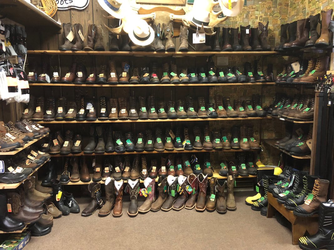 There is a wide selection of work and western boots at Duppstadt's Country Store.