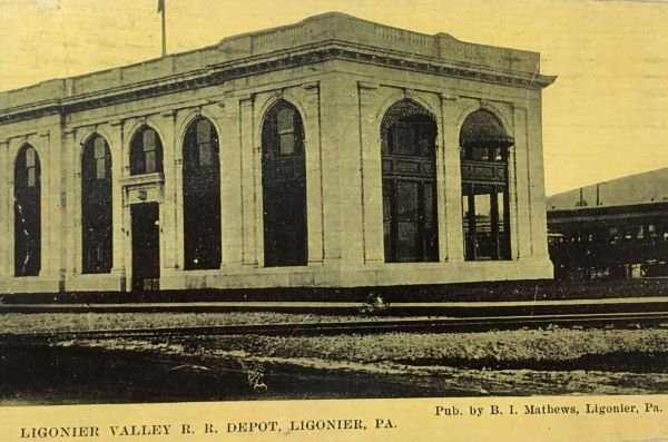 A view of the Ligonier Valley Rail Road Depot. This location of the railroad is what determined the placement of Idlewild in Ligonier, PA.
"LHHC"