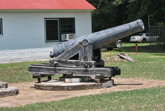 One of the cannons used during the battle
