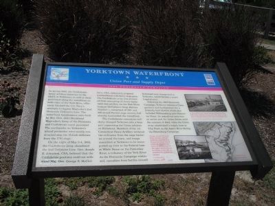 Marker within the Yorktown limits about the siege is quite informative to those wishing to know more about Yorktown's involvement in the Civil War.
(Photo by Bill Coughlin on the Historical Marker Database website)