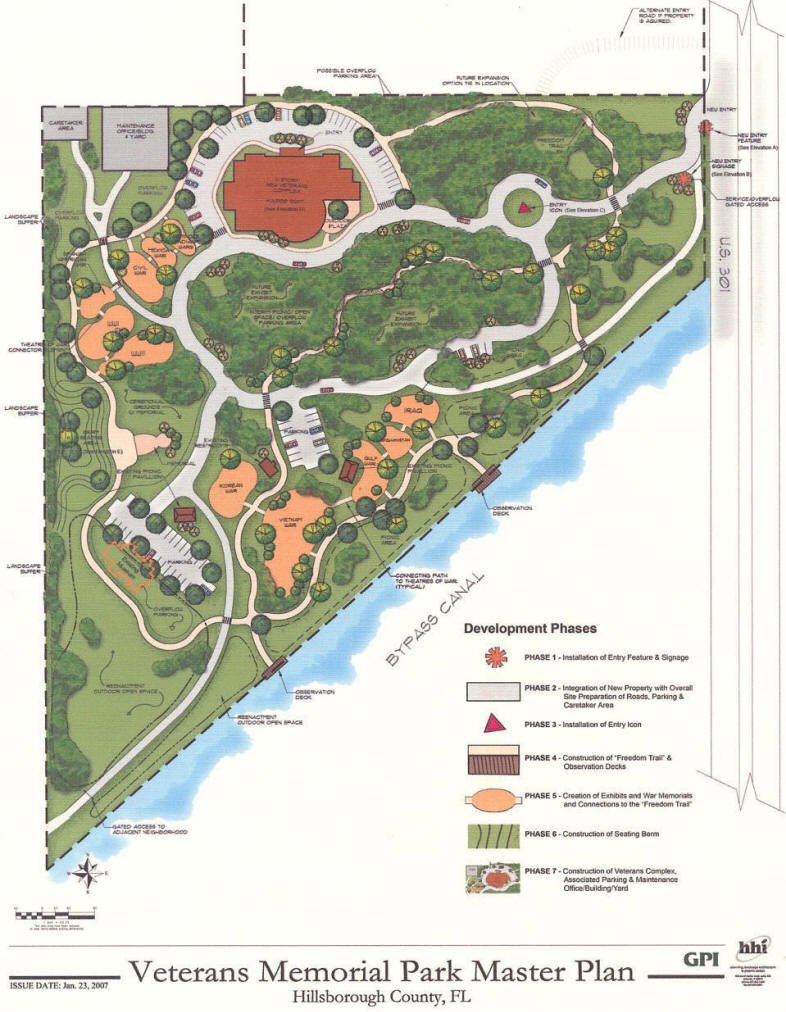 Map of the park including current and future plans.