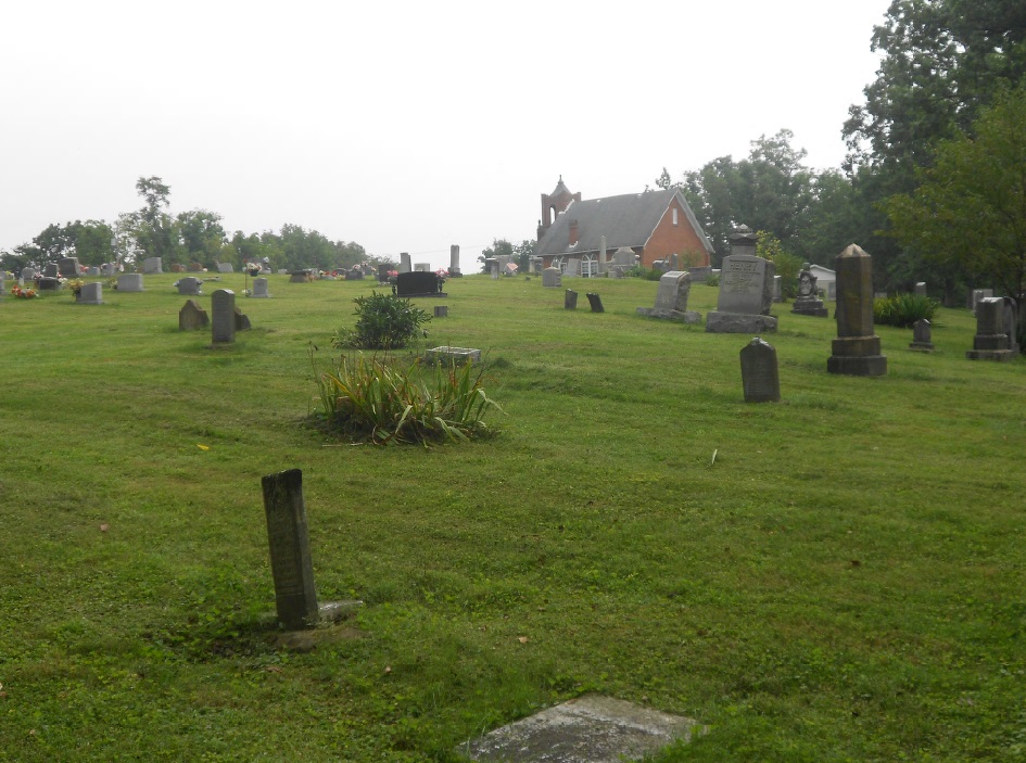 View of the cemetery