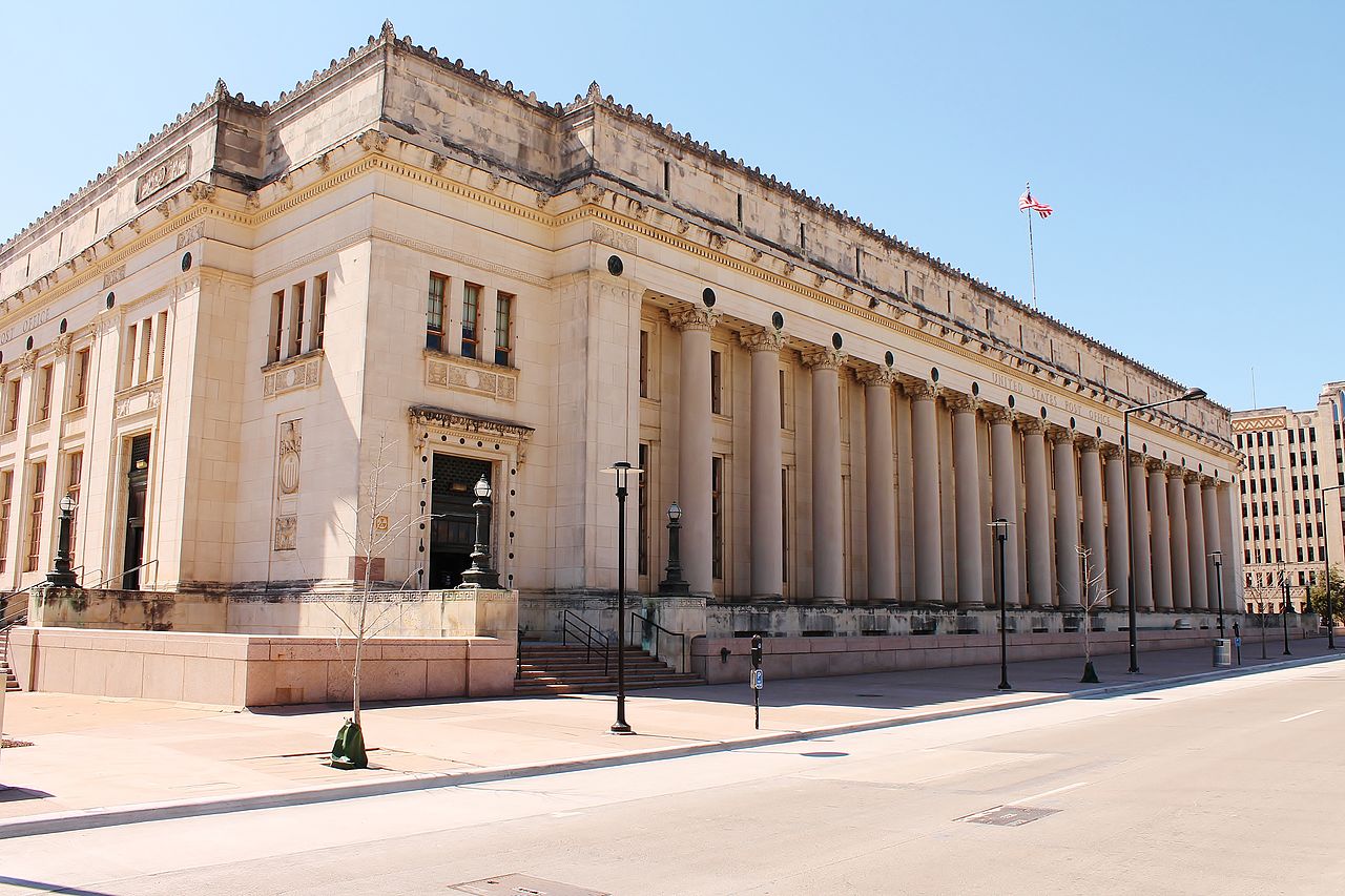 The U.S. Post Office was built in 1933 and is listed on the National Register of Historic Places.