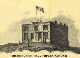 Delegates assembled at this location in October 1855, approving a constitution that barred slavery from the territory.