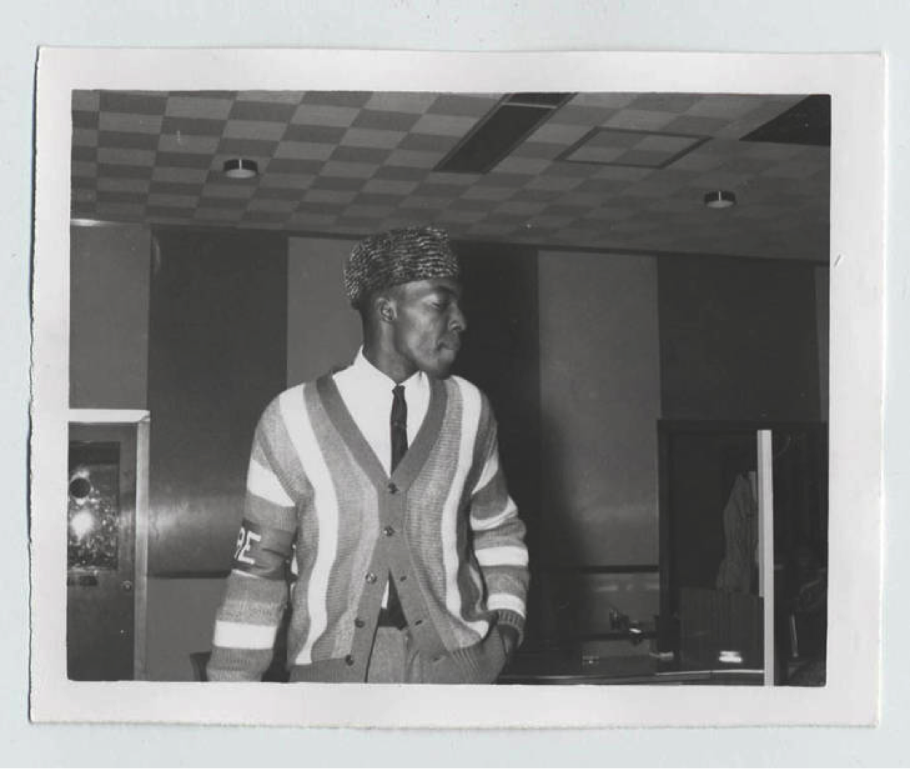 Hank Thomas, sporting his CORE armband, at one of the Huntsville sit-ins he organized.