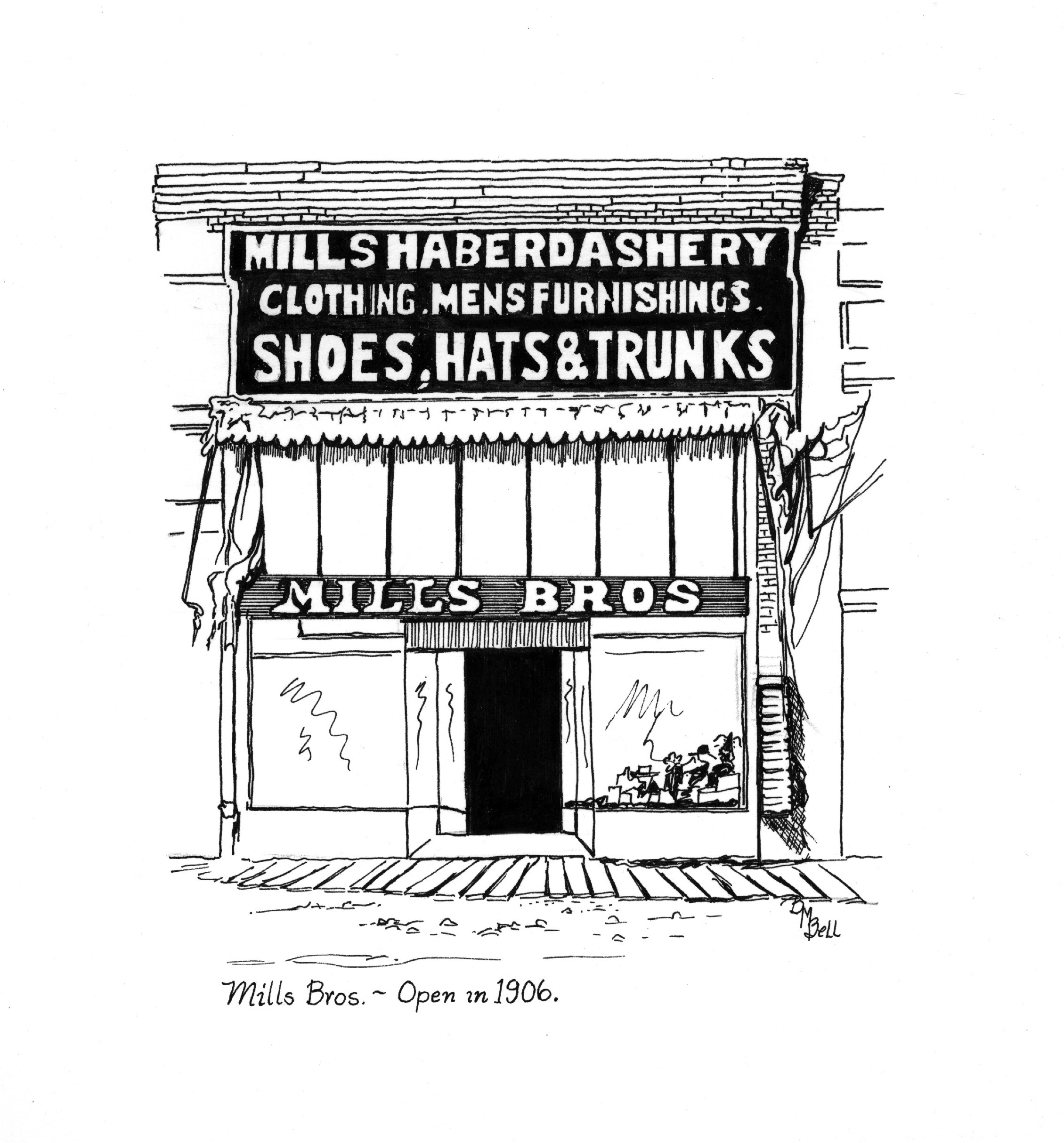 Mills Brothers as it was in 1906 when it first opened.