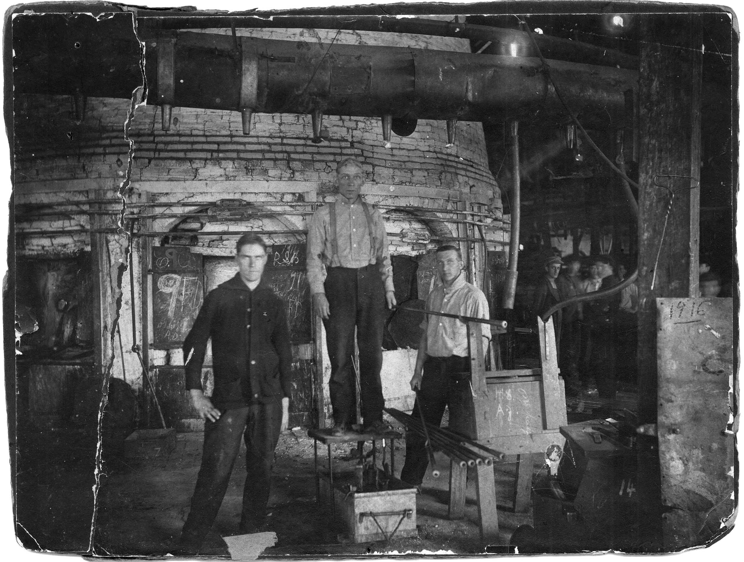 Huntington Tumbler's Furnace room. Image courtesy of Marshall University Special Collections.