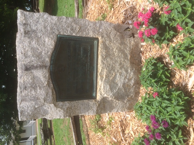 Memorial at entrance of the Alston House