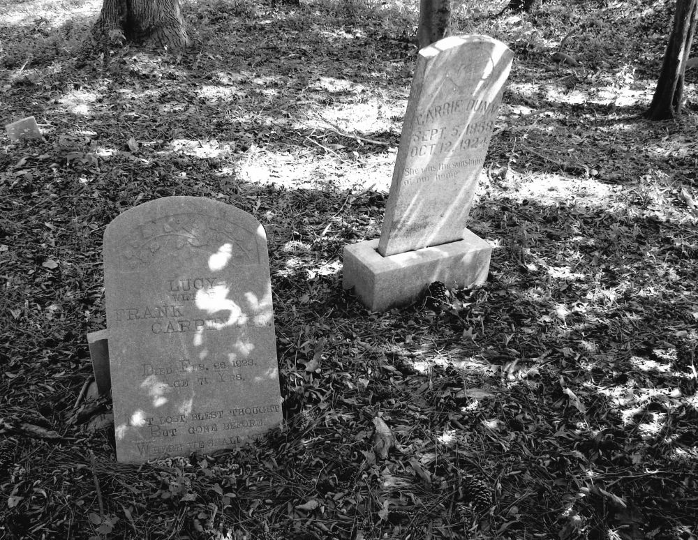Headstones in the Friendship Baptist Church "Old Cemetery"