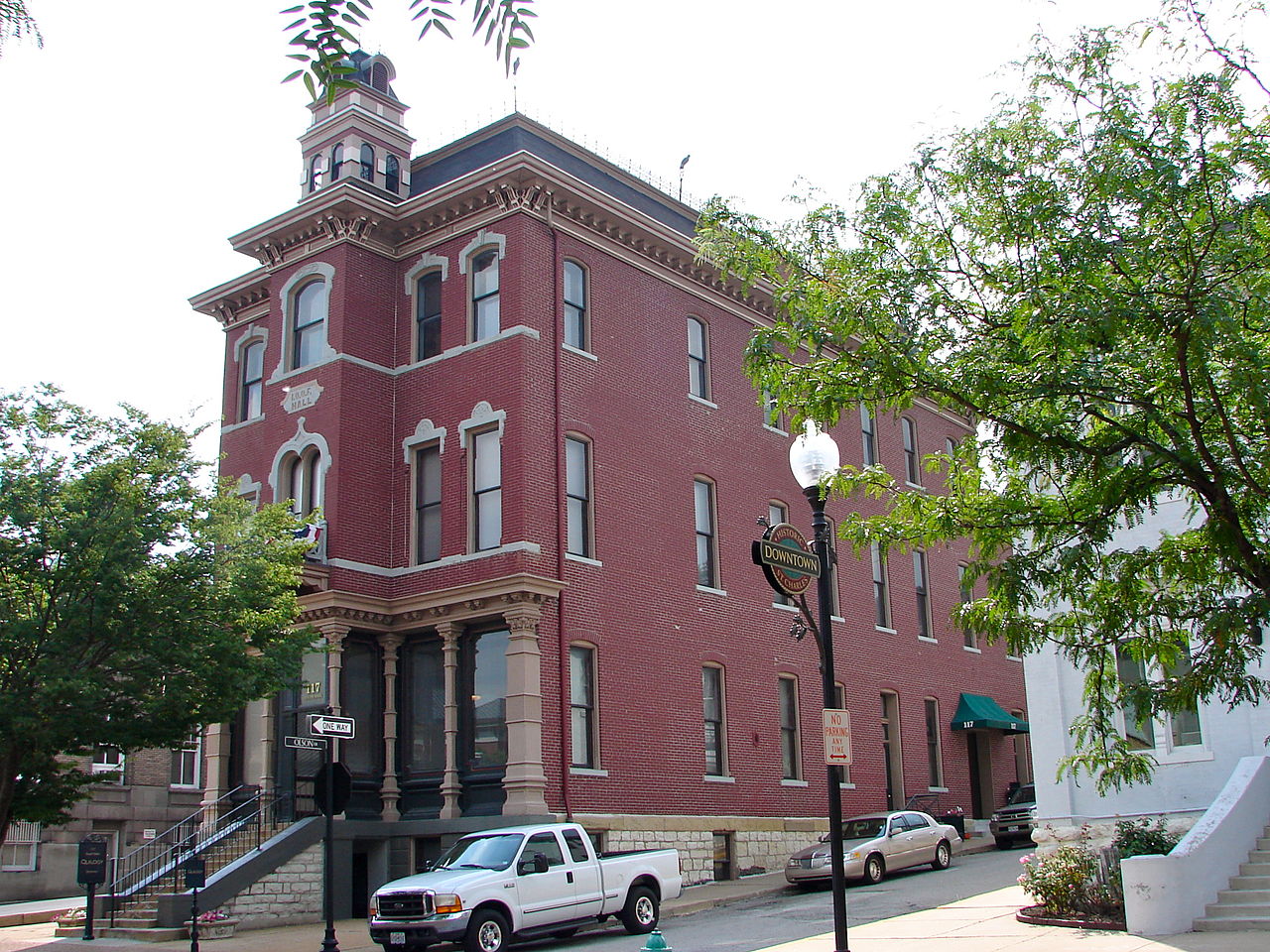 The St. Charles Odd Fellows Hall was built in 1878 and is one of the city's most recognizable buildings.