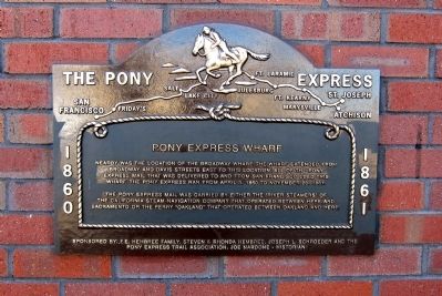Pony Express Wharf historical marker