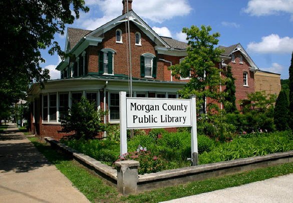 Morgan County Public Library, once home to the Bath Town Hall. Courtesy of Morgan County Public Library.