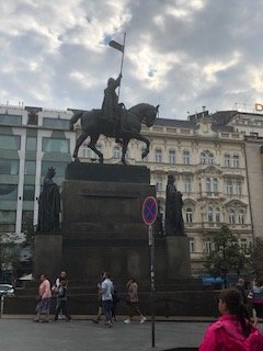 Statue of Saint Wenceslas, less than a minutes walk from the hotel.