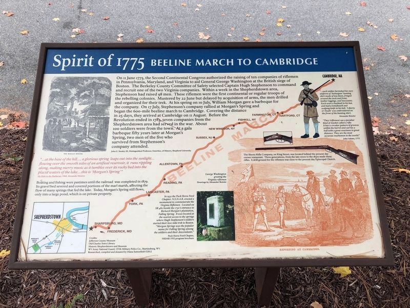 Historical Marker about the Beeline March