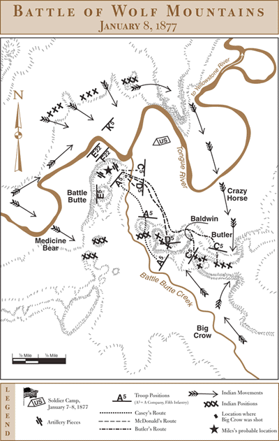 Battle of Wolf Mountain Movements