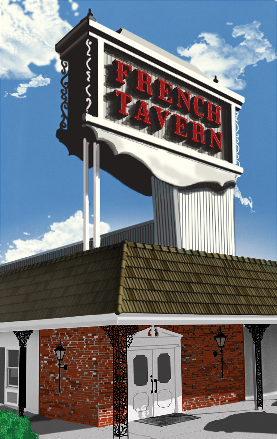 Illustration of the restaurant's final location