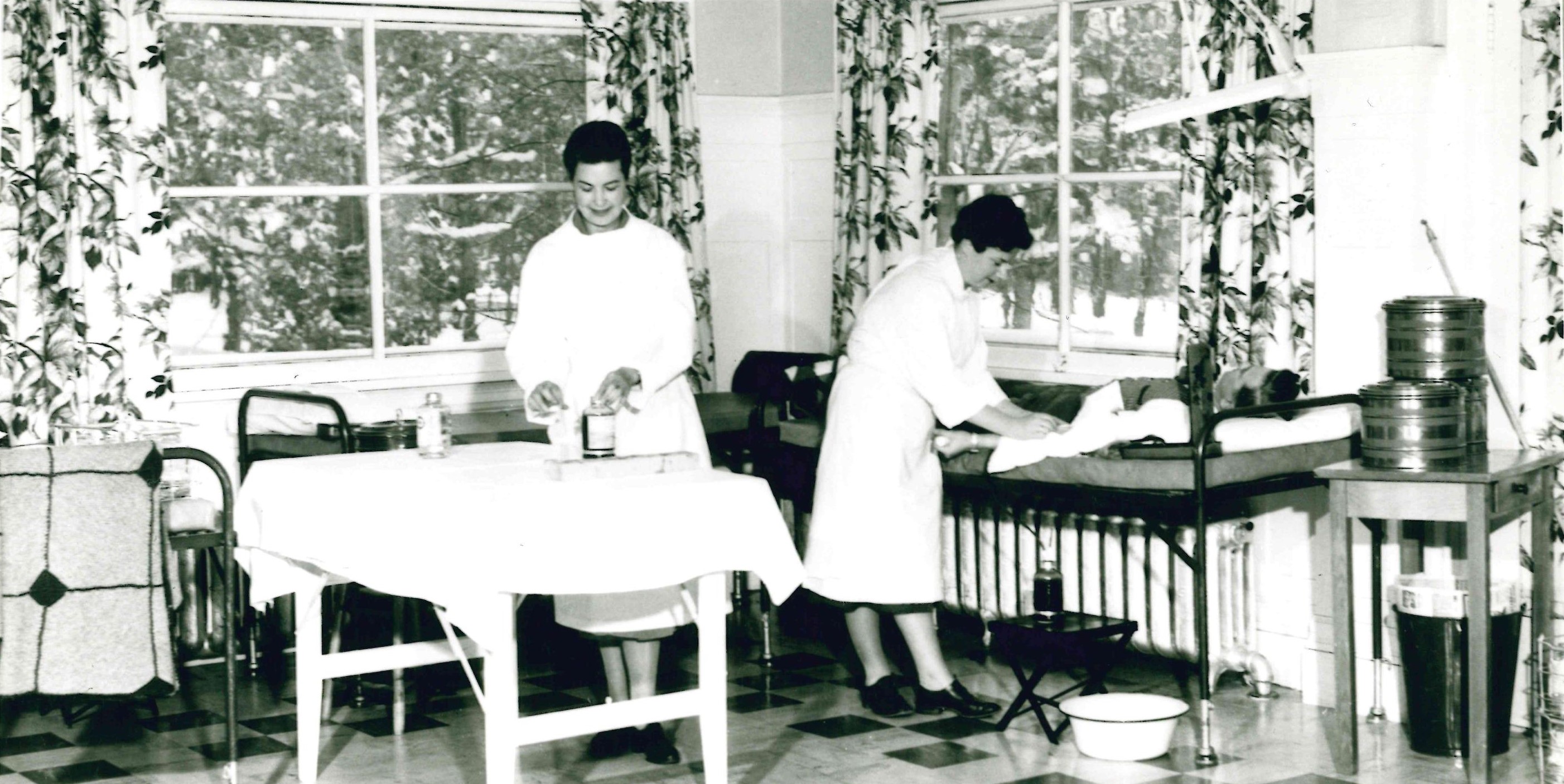 Image 3, Mission Room during Red Cross occupation, c. 1950