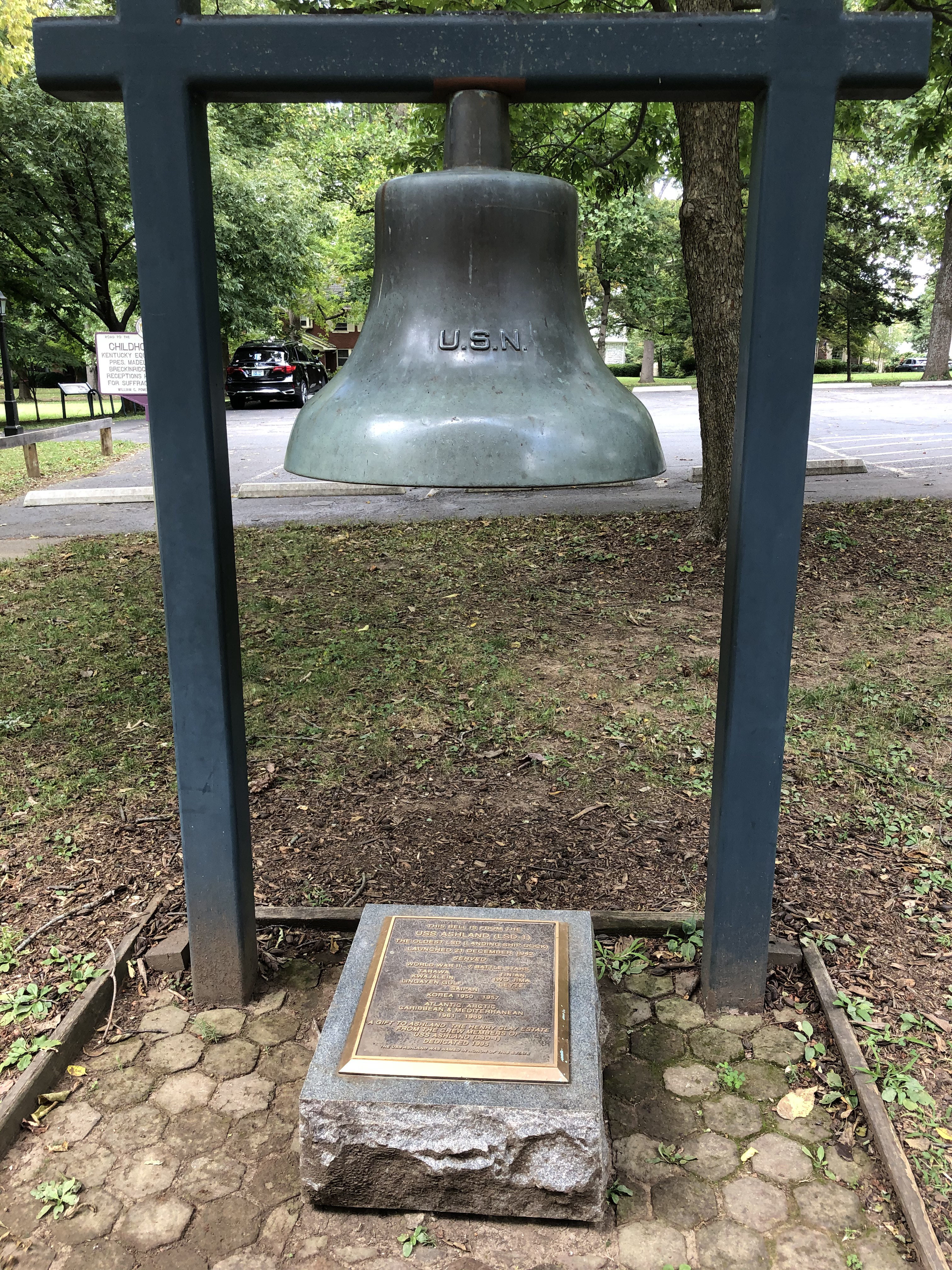 The bell from the original USS Ashland