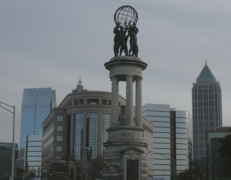 The Prince of Wales gave this monument as a gift to the city of Atlanta in honor of the 1996 Summer Olympics