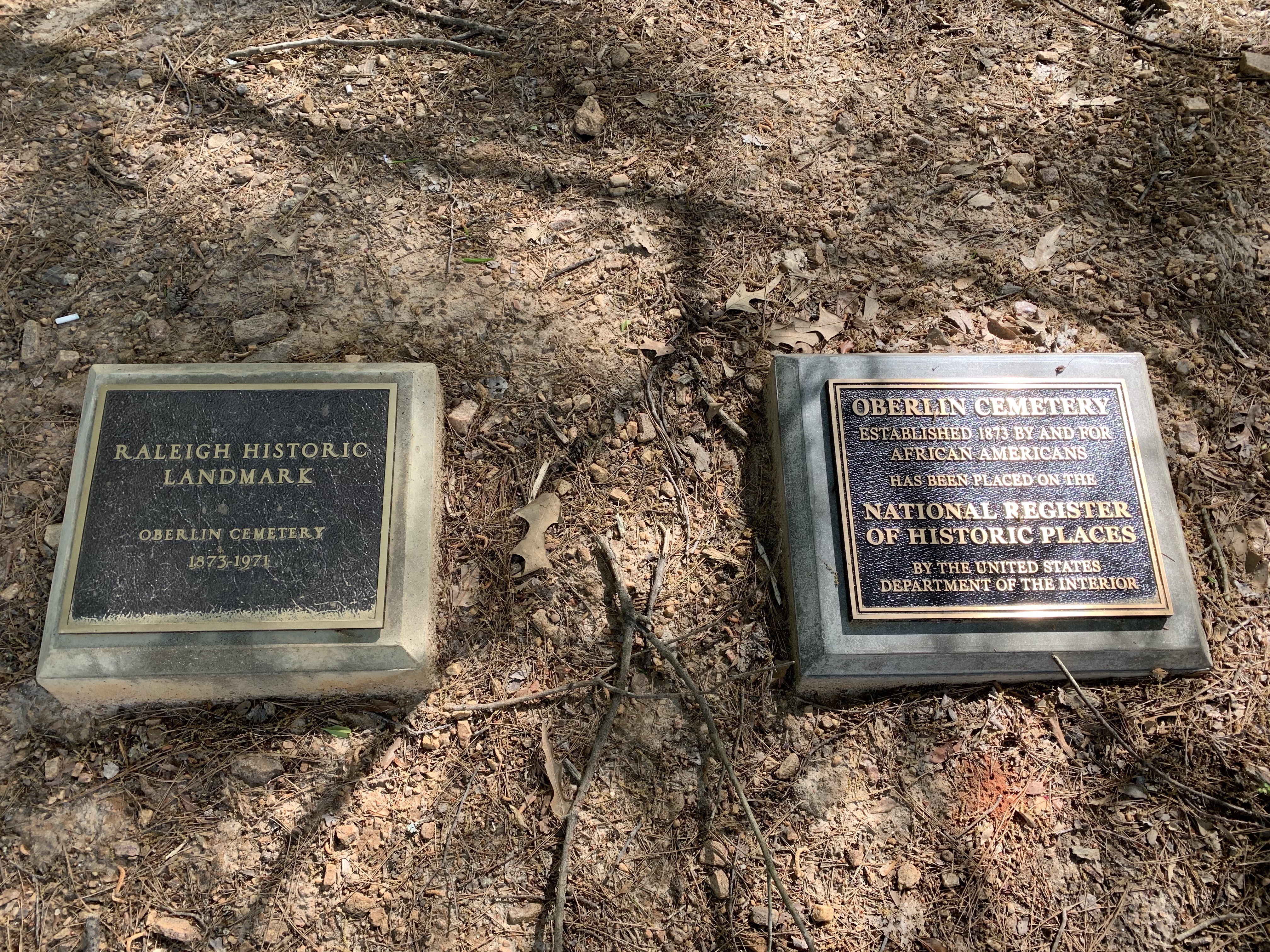 The historical marker for the cemetery.