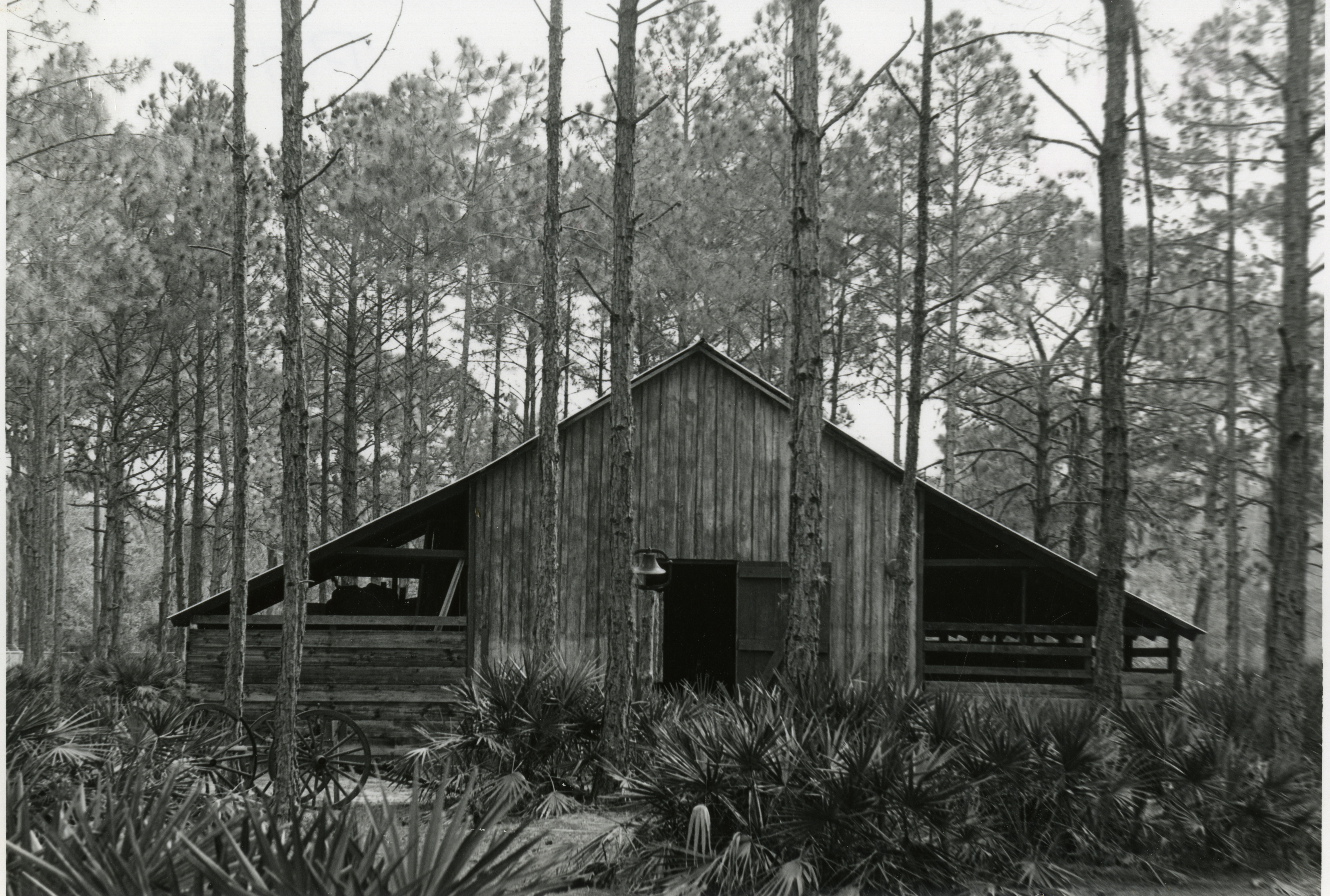 Lowe Barn at Heritage Village, Largo, Florida, circa 1977. 
