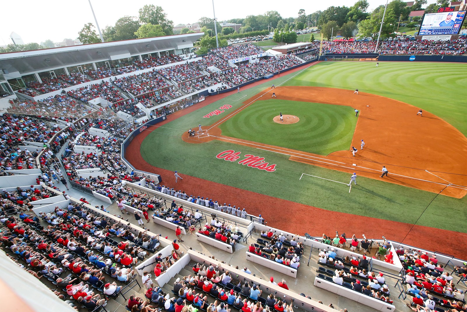 This picture is of Swayze Field taken from the third level of the stadium