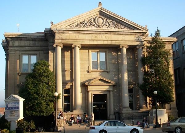 The library was built in 1902-1903 and was designed in the Beaux Arts style, a popular format for Carnegie libraries and public buildings in general during the early twentieth century.