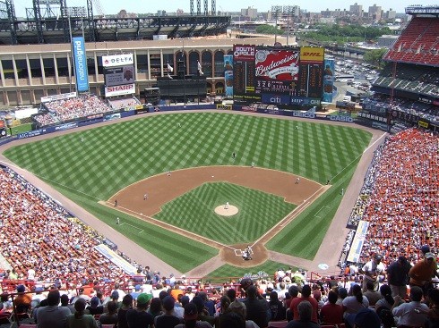 Aerial view of Shea Stadium, Home of N.Y. Mets Baseball and N.Y. Jets  Football