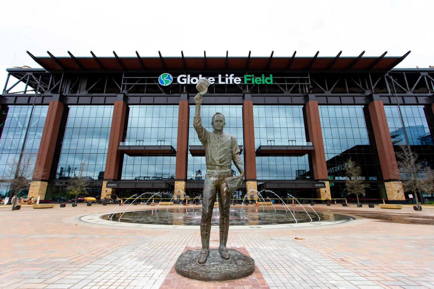 Rangers Unveil Statue Of Pudge Rodriguez Outside Globe Life